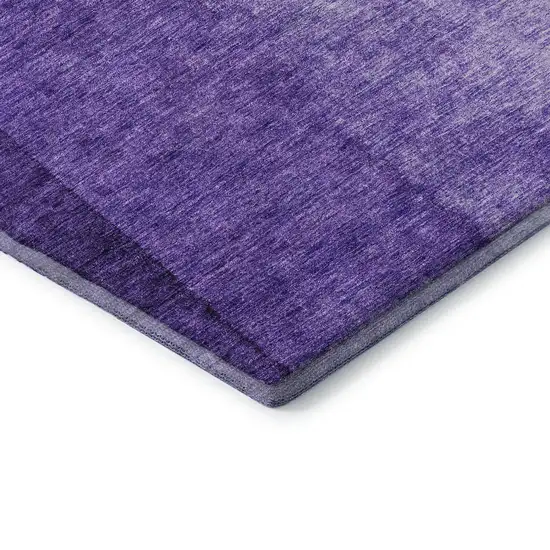 Purple And Ivory Ombre Washable Area Rug With UV Protection Photo 8