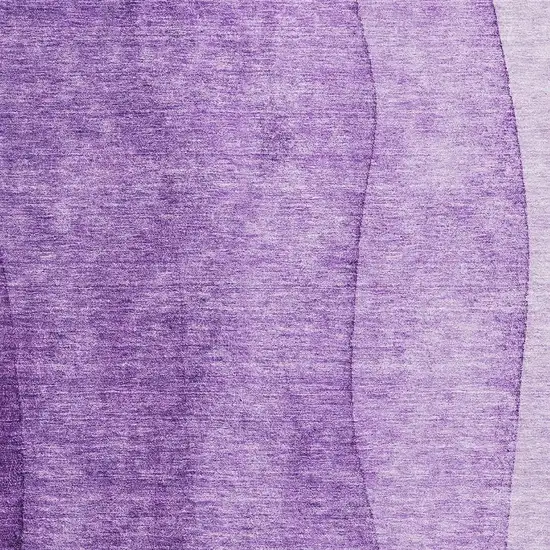 Purple And Ivory Ombre Washable Area Rug With UV Protection Photo 9
