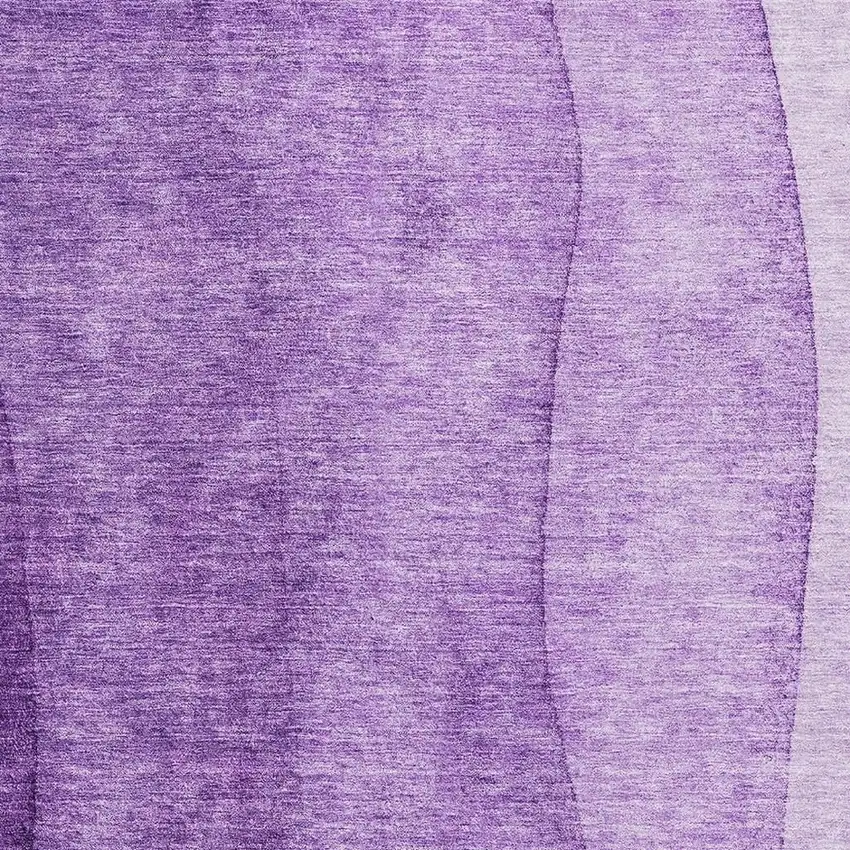 Purple And Ivory Ombre Washable Area Rug With UV Protection Photo 9