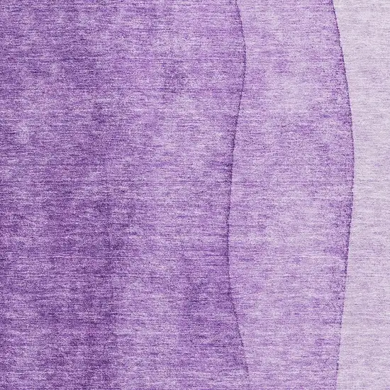 Purple And Ivory Ombre Washable Area Rug With UV Protection Photo 4