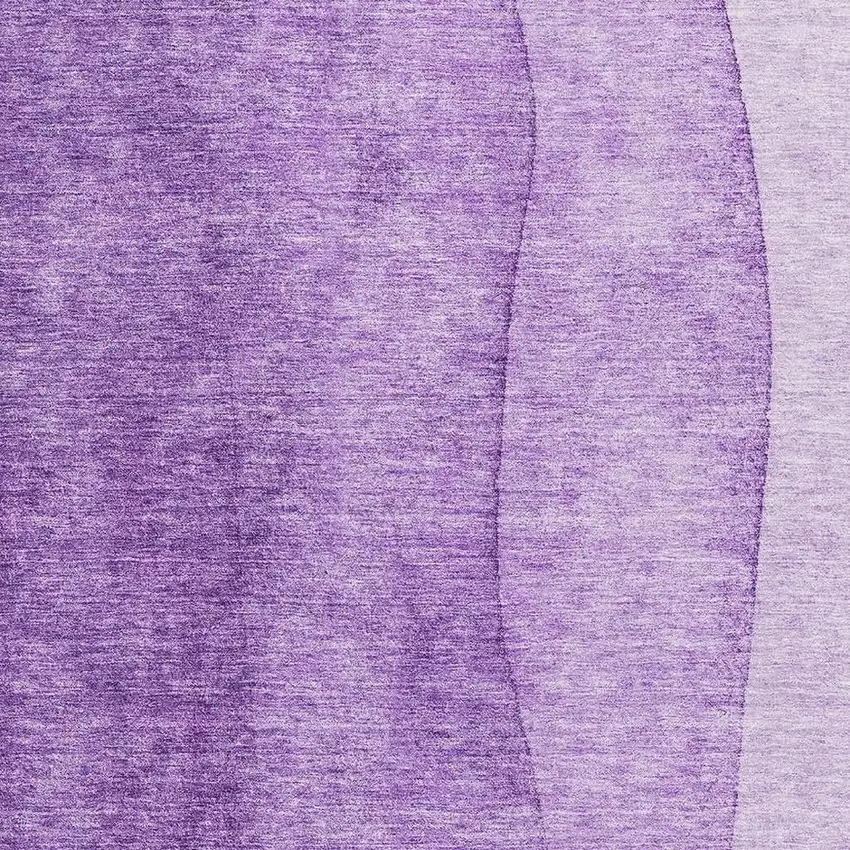 Purple And Ivory Ombre Washable Area Rug With UV Protection Photo 4