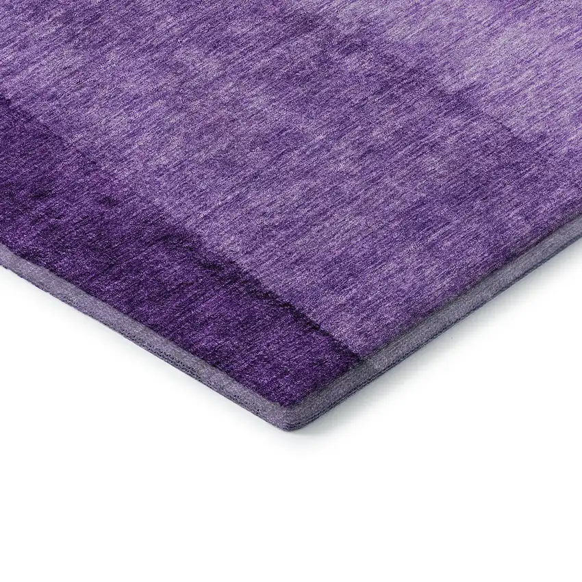Purple And Ivory Ombre Washable Area Rug With UV Protection Photo 9