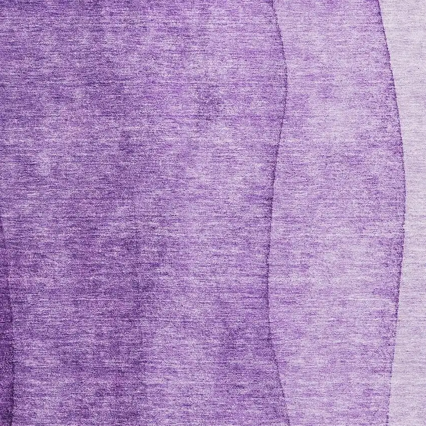 Purple And Ivory Ombre Washable Area Rug With UV Protection Photo 4