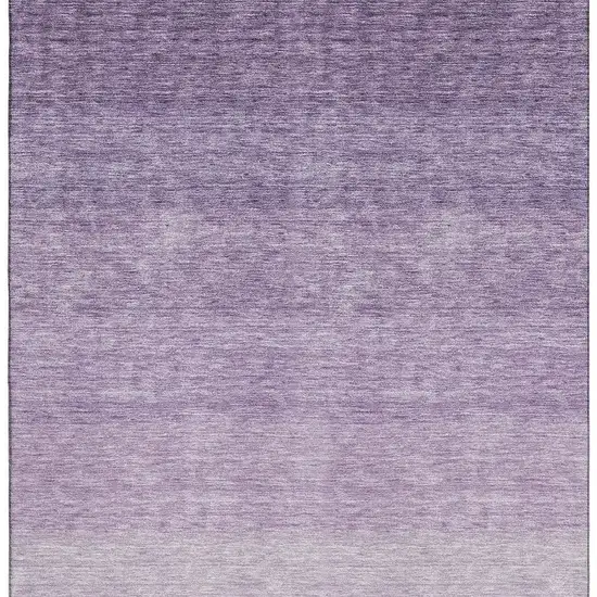 Purple And Ivory Ombre Washable Area Rug With UV Protection Photo 4