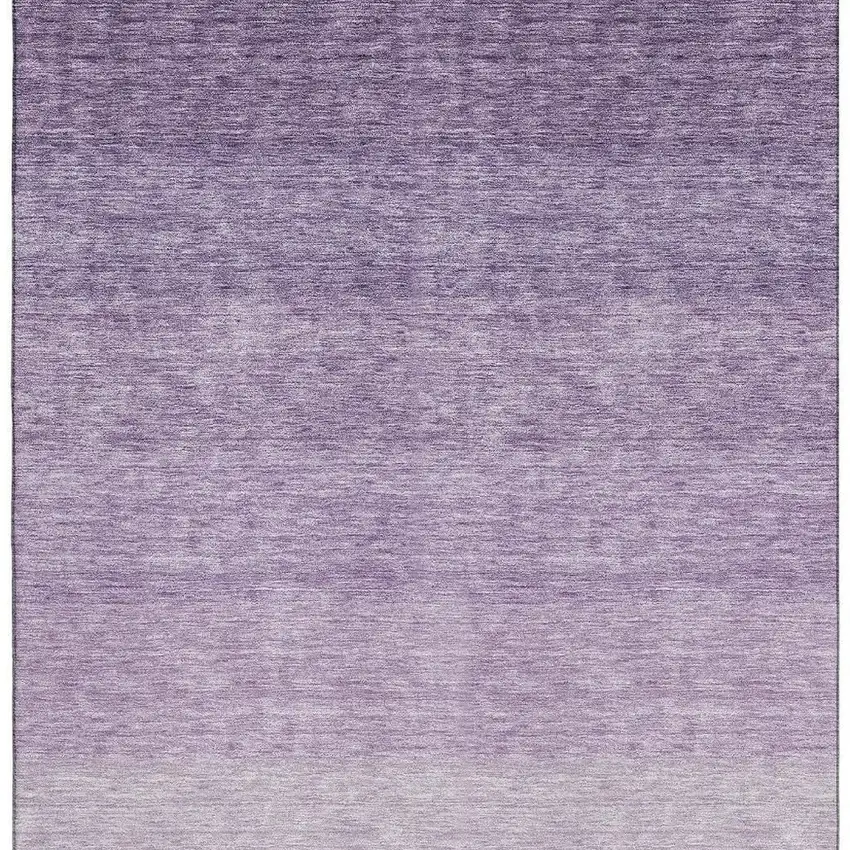 Purple And Ivory Ombre Washable Area Rug With UV Protection Photo 4