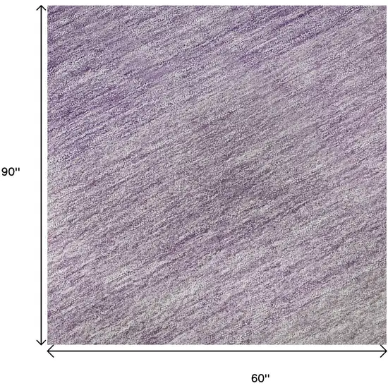 Purple And Ivory Ombre Washable Area Rug With UV Protection Photo 9