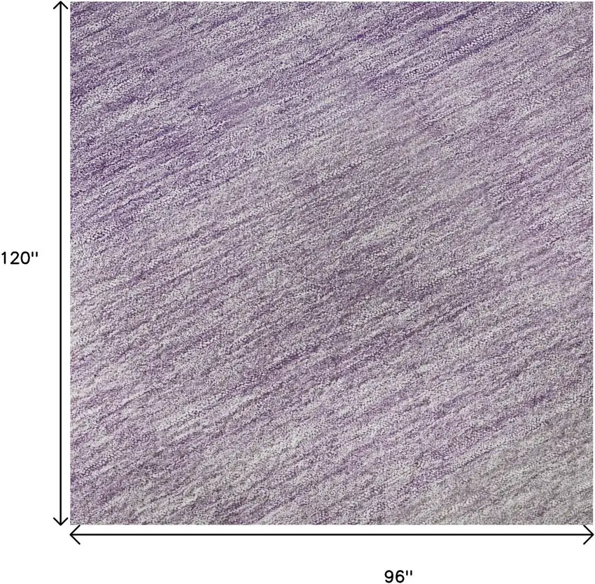 Purple And Ivory Ombre Washable Area Rug With UV Protection Photo 9