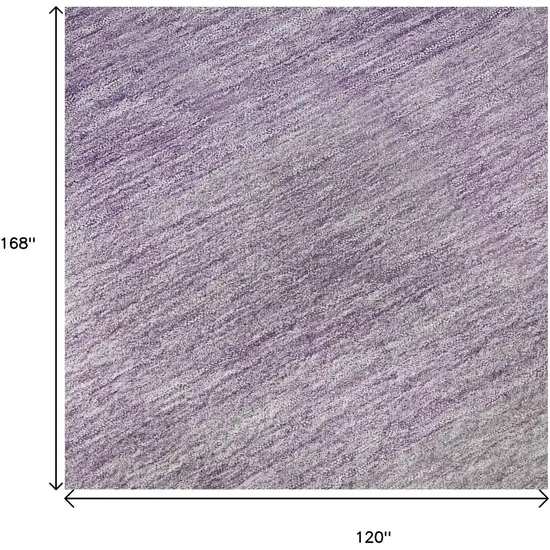 Purple And Ivory Ombre Washable Area Rug With UV Protection Photo 9