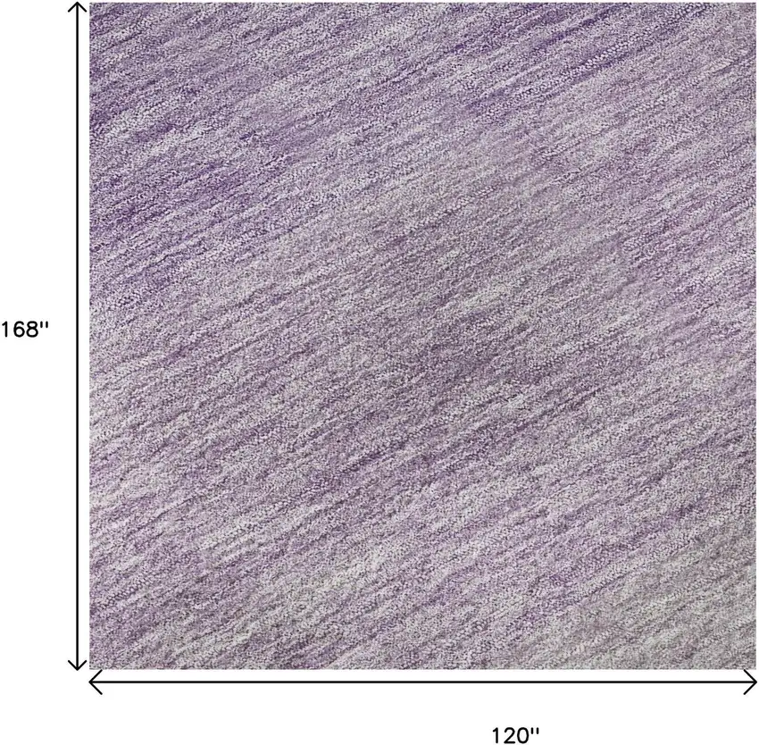 Purple And Ivory Ombre Washable Area Rug With UV Protection Photo 9