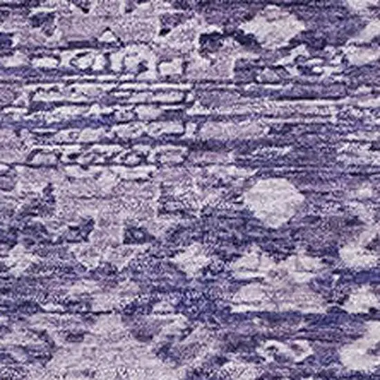 Purple And Ivory Oriental Washable Area Rug With UV Protection Photo 2