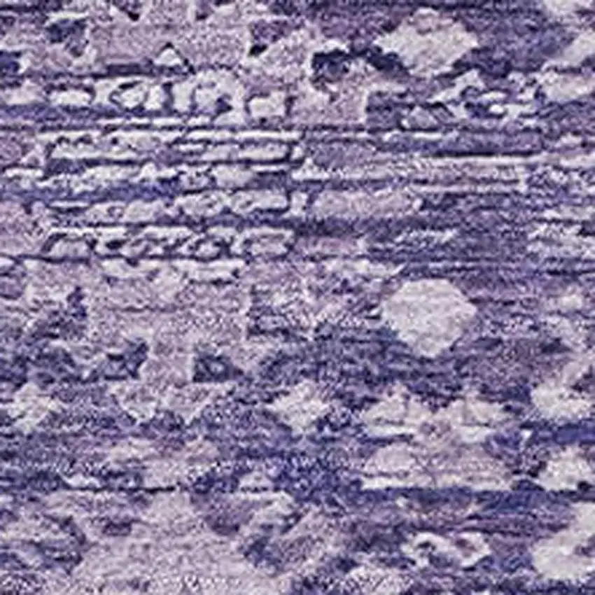 Purple And Ivory Oriental Washable Area Rug With UV Protection Photo 2