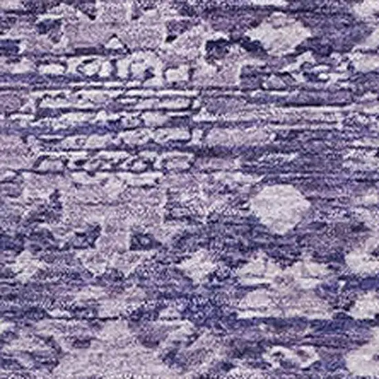 Purple And Ivory Oriental Washable Area Rug With UV Protection Photo 2
