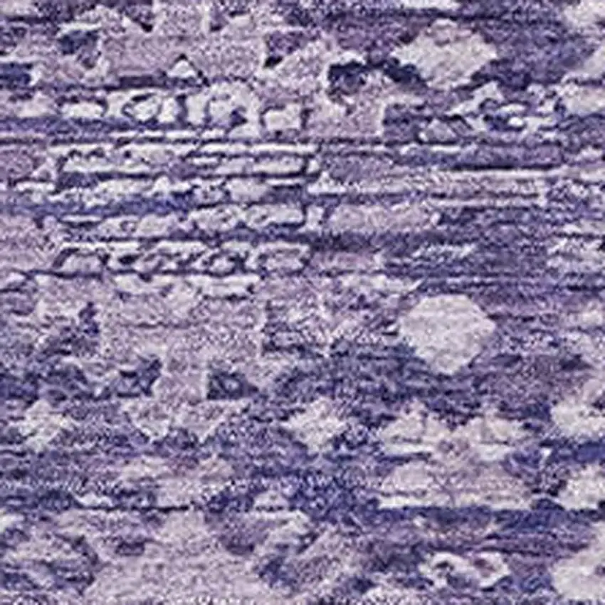 Purple And Ivory Oriental Washable Area Rug With UV Protection Photo 2