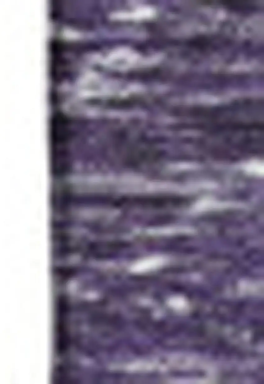 Purple And Ivory Patchwork Washable Area Rug With UV Protection Photo 3