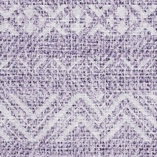 Purple And Ivory Southwestern Washable Area Rug With UV Protection Photo 3