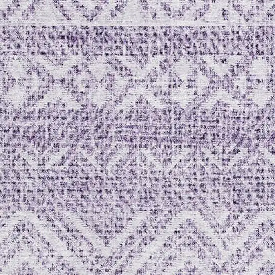 Purple And Ivory Southwestern Washable Area Rug With UV Protection Photo 3