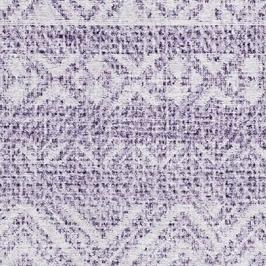 Purple And Ivory Southwestern Washable Area Rug With UV Protection Photo 3