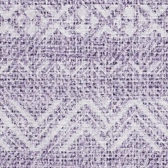 Purple And Ivory Southwestern Washable Area Rug With UV Protection Photo 3