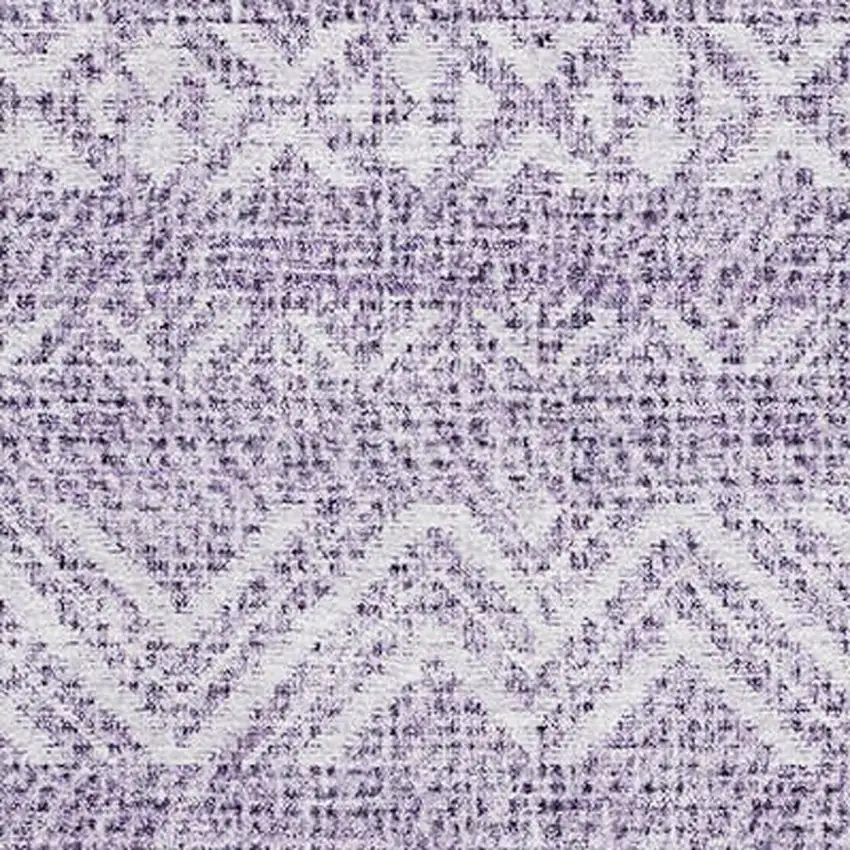 Purple And Ivory Southwestern Washable Area Rug With UV Protection Photo 3