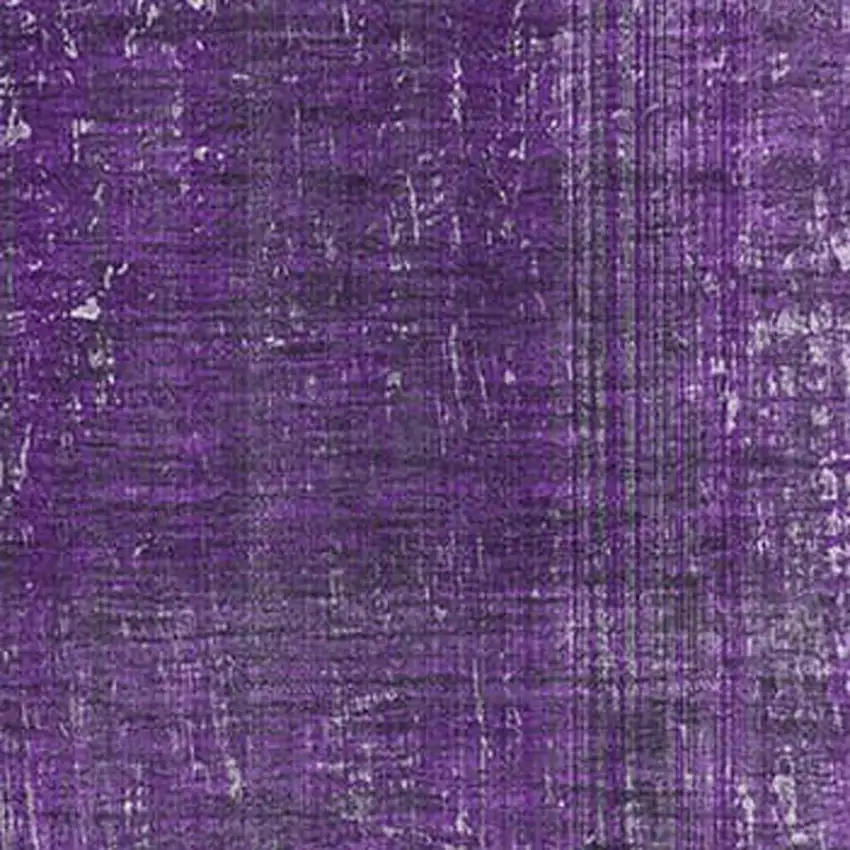 Purple And Ivory Striped Washable Area Rug With UV Protection Photo 3