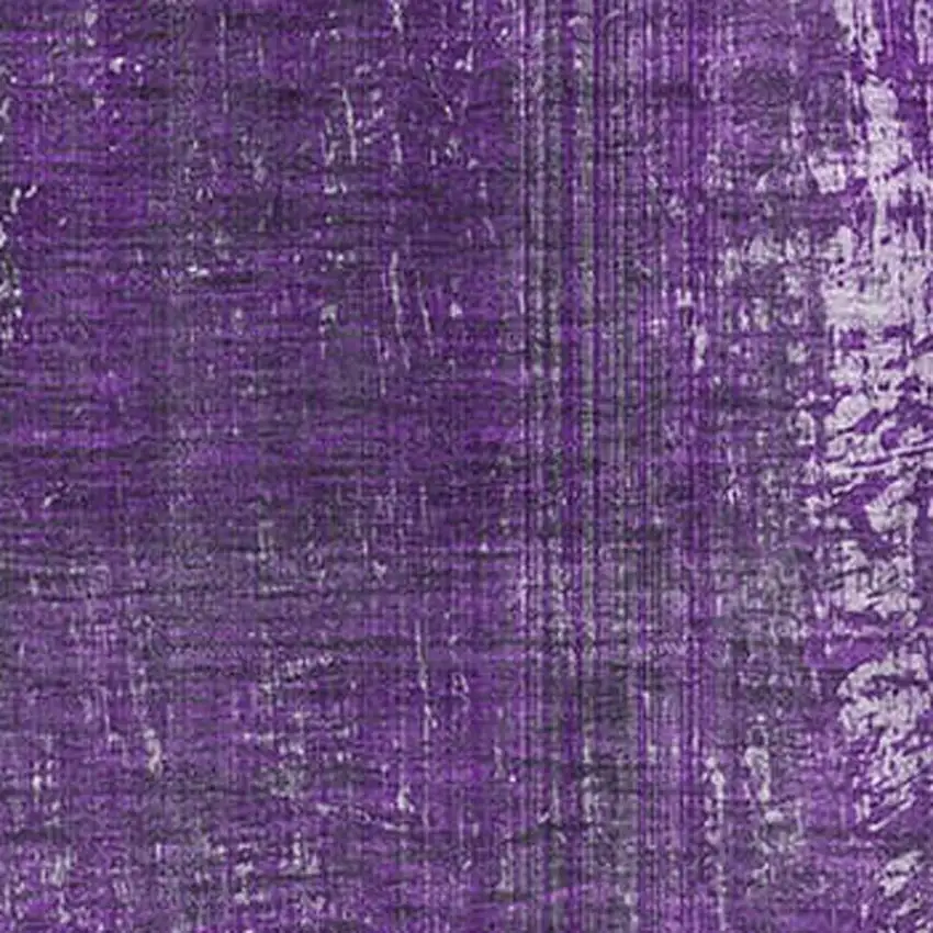 Purple And Ivory Striped Washable Area Rug With UV Protection Photo 3