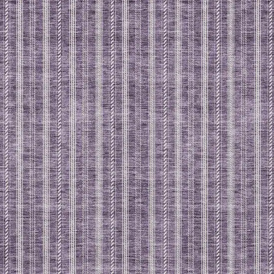 Purple And Ivory Striped Washable Indoor Outdoor Area Rug Photo 5