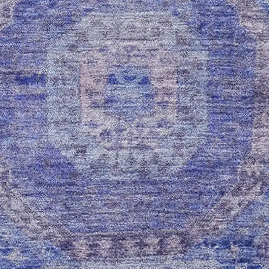 Purple And Lavender Abstract Geometric Washable Area Rug With UV Protection Photo 3