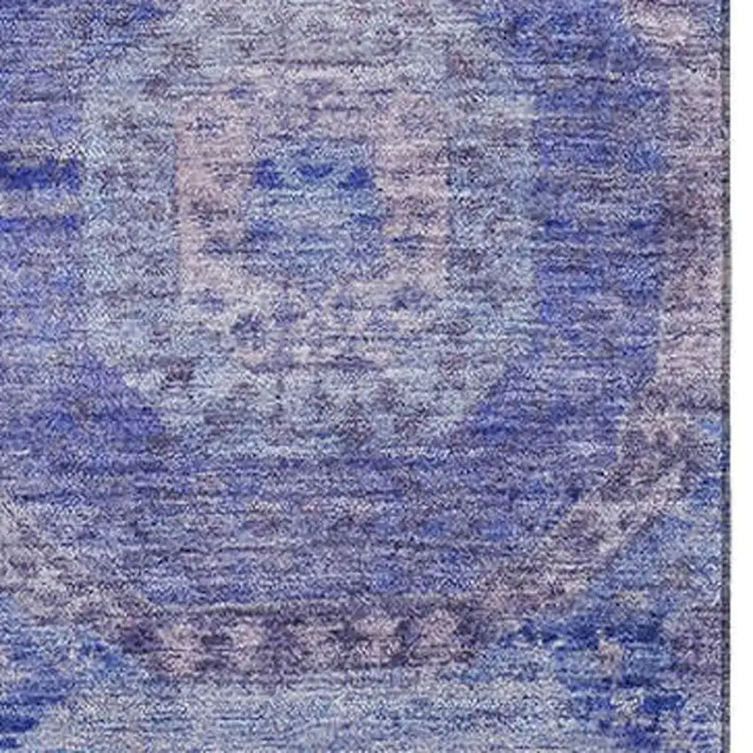 Purple And Lavender Abstract Geometric Washable Area Rug With UV Protection Photo 3