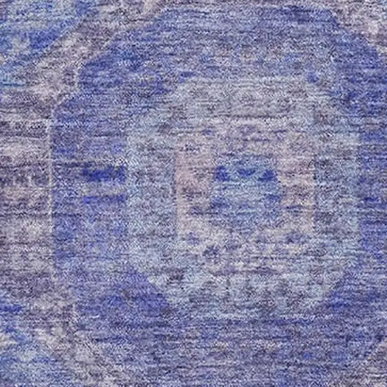 Purple And Lavender Abstract Geometric Washable Area Rug With UV Protection Photo 3