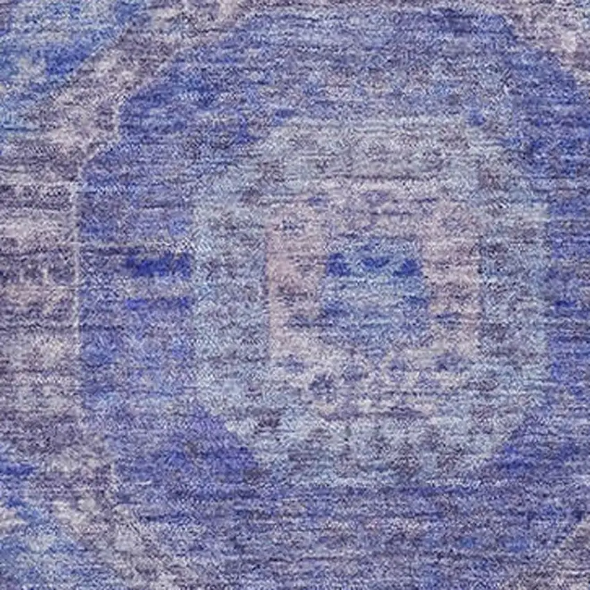 Purple And Lavender Abstract Geometric Washable Area Rug With UV Protection Photo 3