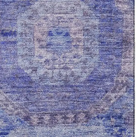 Purple And Lavender Abstract Geometric Washable Area Rug With UV Protection Photo 3