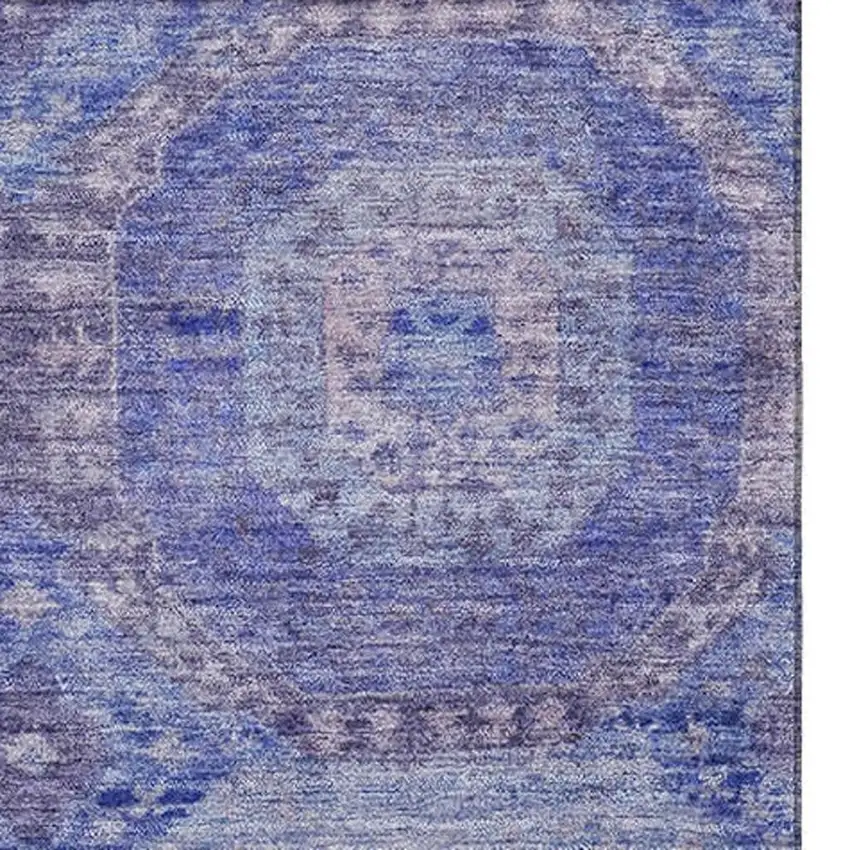 Purple And Lavender Abstract Geometric Washable Area Rug With UV Protection Photo 4