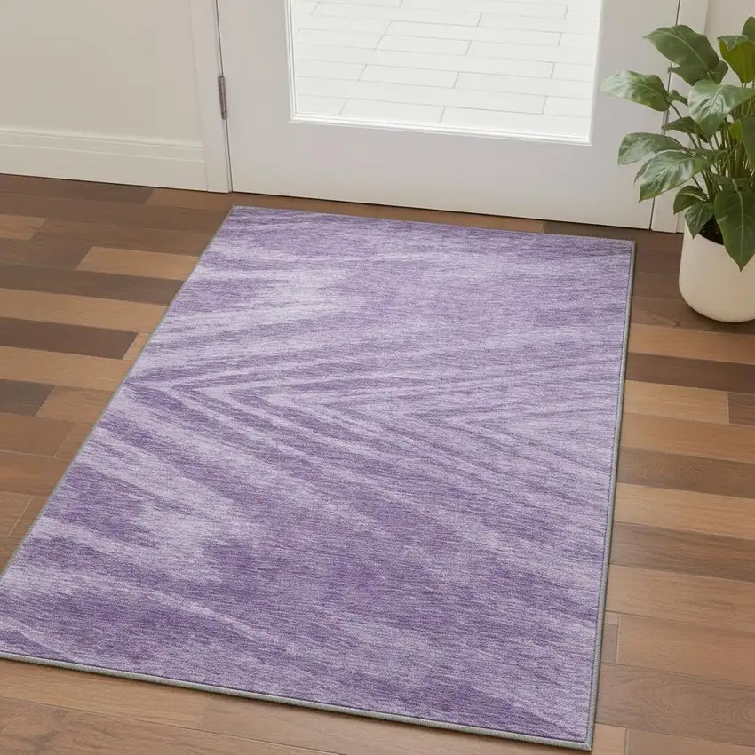 Purple And Lavender Abstract Washable Area Rug With UV Protection Photo 2