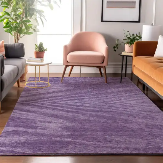 Purple And Lavender Abstract Washable Area Rug With UV Protection Photo 5
