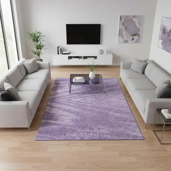 Purple And Lavender Abstract Washable Area Rug With UV Protection Photo 2