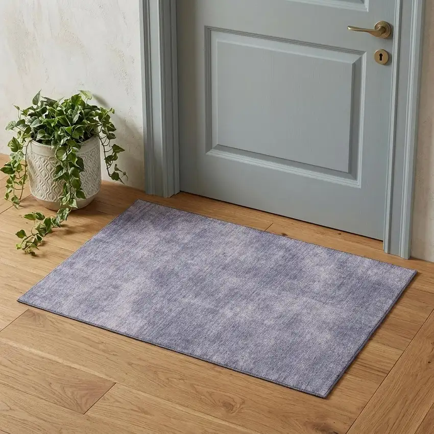 Purple And Lavender Abstract Washable Area Rug With UV Protection Photo 1