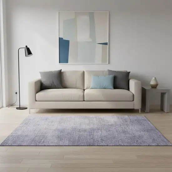 Purple And Lavender Abstract Washable Area Rug With UV Protection Photo 2