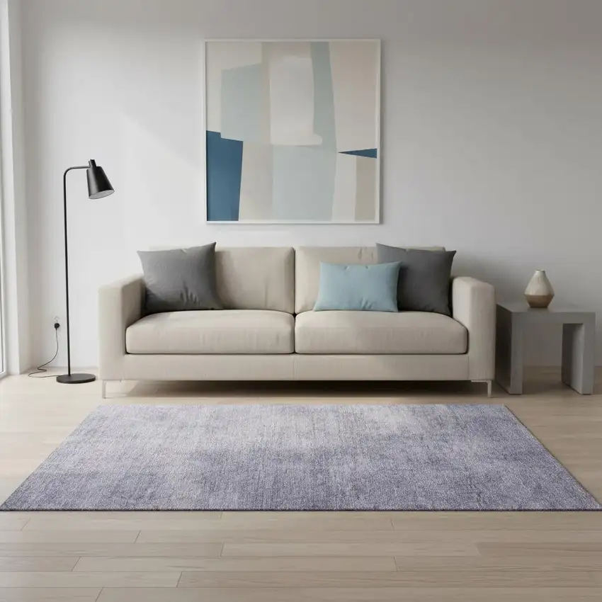 Purple And Lavender Abstract Washable Area Rug With UV Protection Photo 2