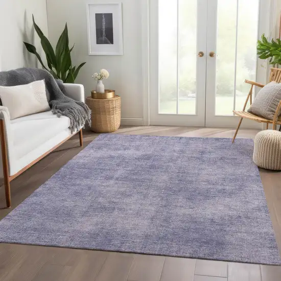 Purple And Lavender Abstract Washable Area Rug With UV Protection Photo 4