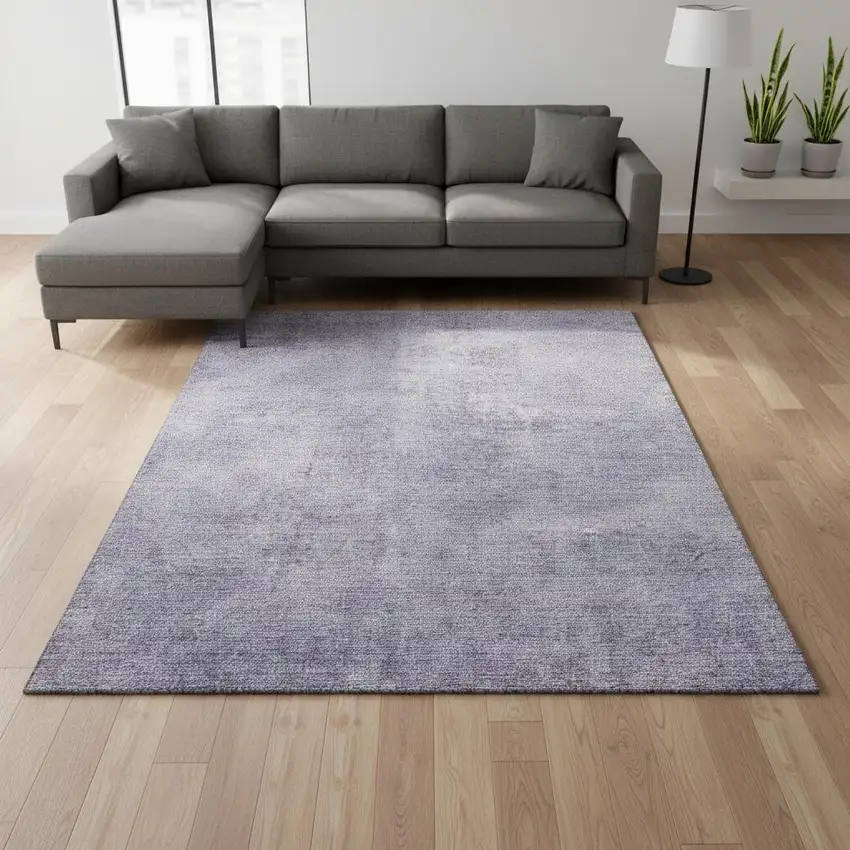 Purple And Lavender Abstract Washable Area Rug With UV Protection Photo 2