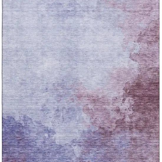 Purple And Lavender Abstract Washable Area Rug With UV Protection Photo 5