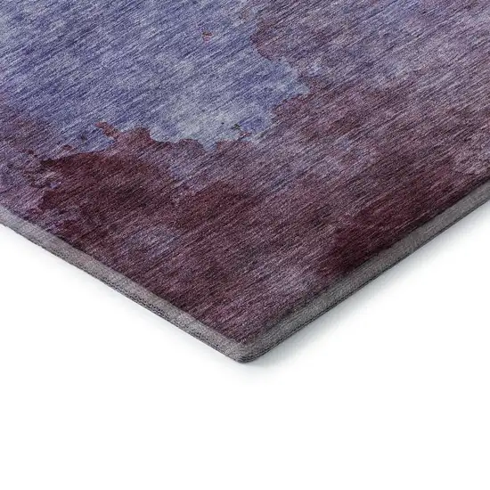 Purple And Lavender Abstract Washable Area Rug With UV Protection Photo 7