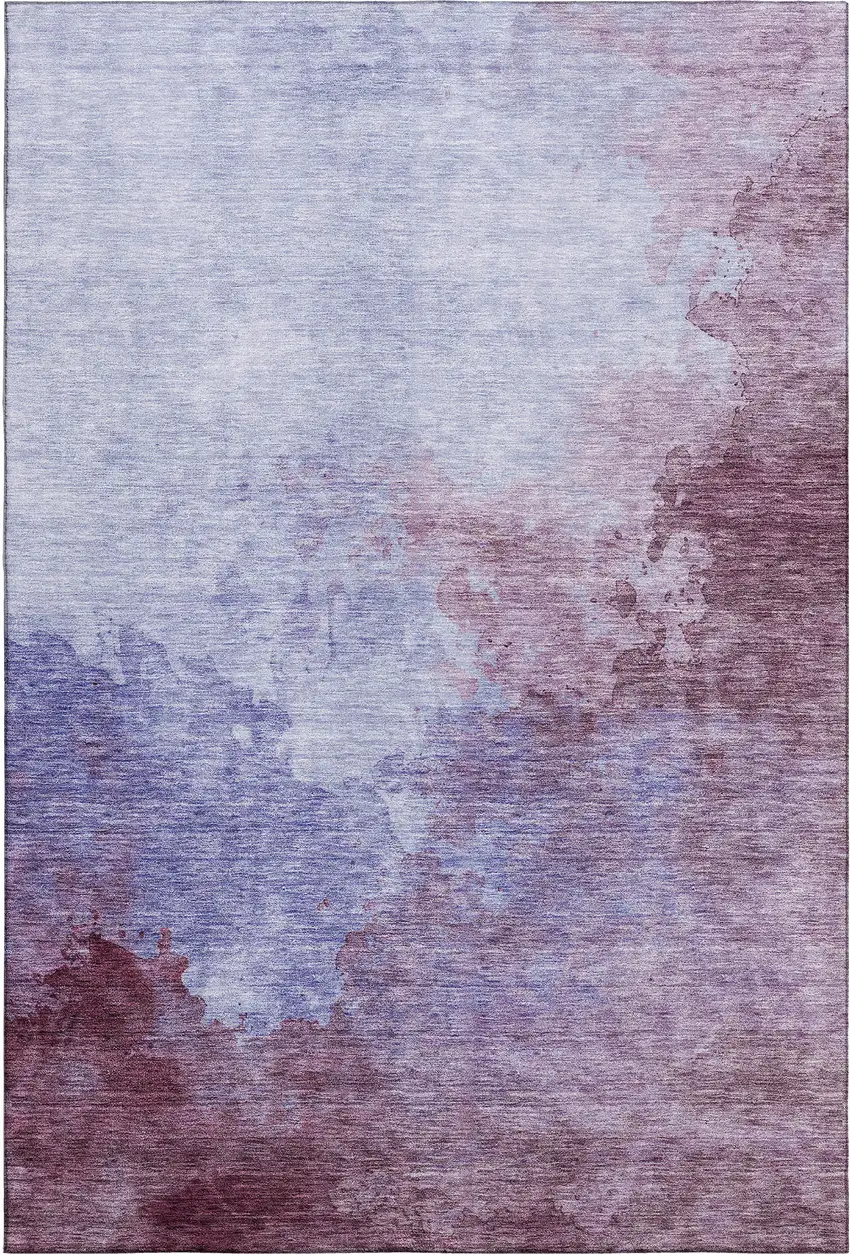 Purple And Lavender Abstract Washable Area Rug With UV Protection Photo 5