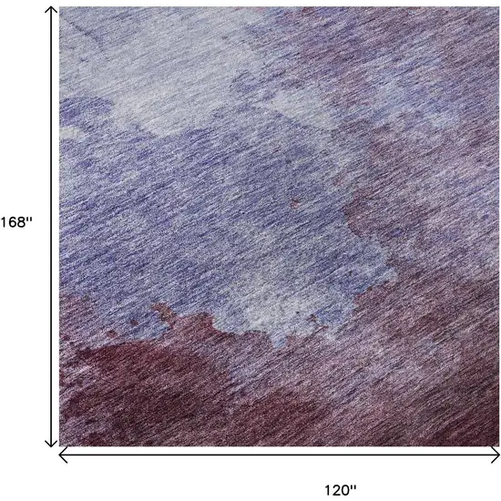 Purple And Lavender Abstract Washable Area Rug With UV Protection Photo 9