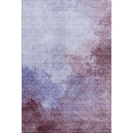 Purple And Lavender Abstract Washable Area Rug With UV Protection Photo 6
