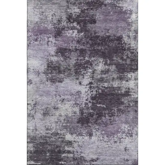 Purple And Lavender Abstract Washable Area Rug With UV Protection Photo 1