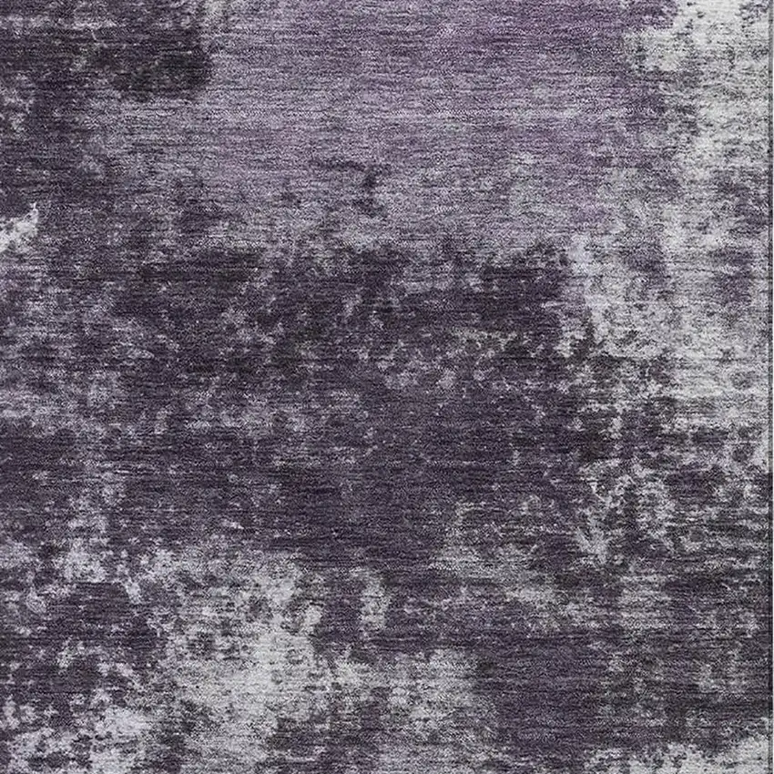 Purple And Lavender Abstract Washable Area Rug With UV Protection Photo 3