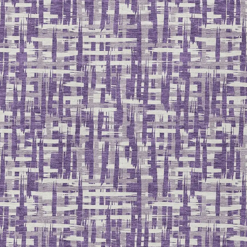 Purple And Lavender Abstract Washable Indoor Outdoor Area Rug Photo 5