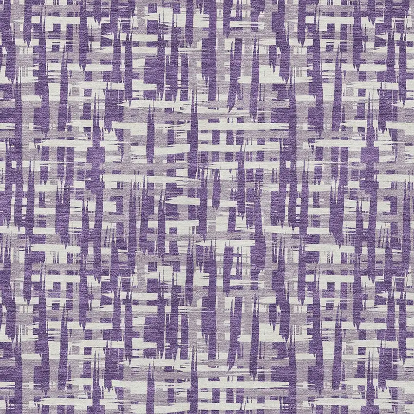 Purple And Lavender Abstract Washable Indoor Outdoor Area Rug Photo 5