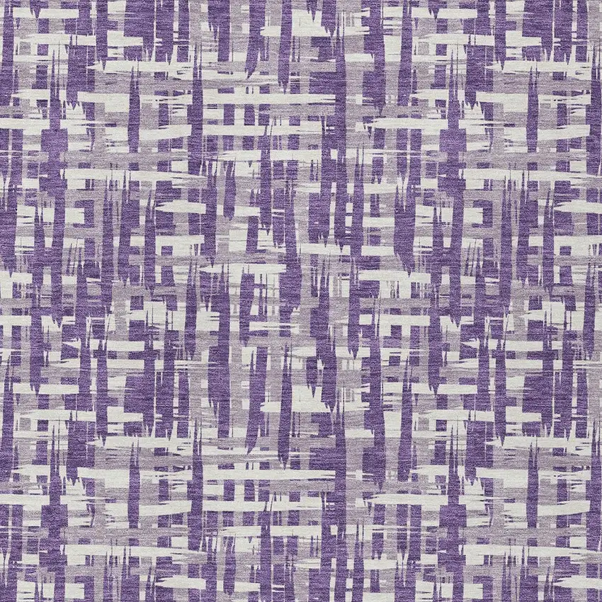 Purple And Lavender Abstract Washable Indoor Outdoor Area Rug Photo 5